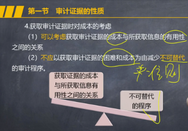 不要錯過！注會《審計》張楠老師：獲取審計證據時對成本的考慮微課