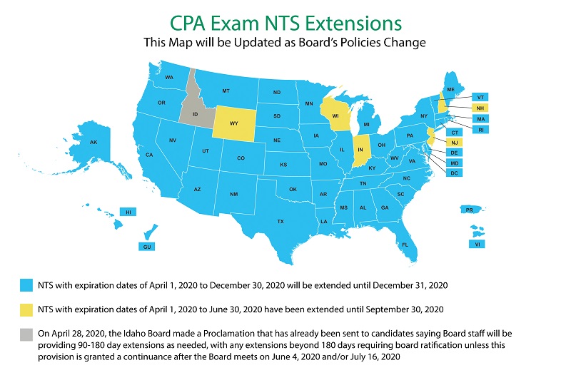 2020年AICPA準(zhǔn)考證NTS有效期延期又又又又又更新啦！