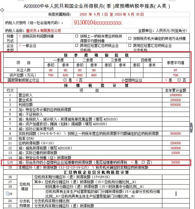 小微企業(yè)請(qǐng)注意！企業(yè)所得稅季度申報(bào)表有變化！