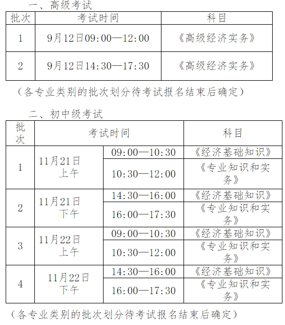 新疆經(jīng)濟(jì)師考試時(shí)間安排