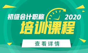 甘肅2020年初級會計(jì)考試培訓(xùn)課程