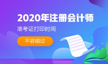 山東濟南2020年CPA準(zhǔn)考證打印時間是什么時候？