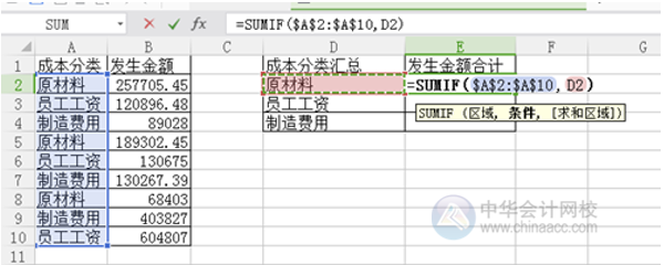 如何使用SUMIF函數(shù)進(jìn)行分類匯總？