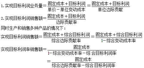 中級會計職稱財務(wù)管理知識點(diǎn)：目標(biāo)利潤分析