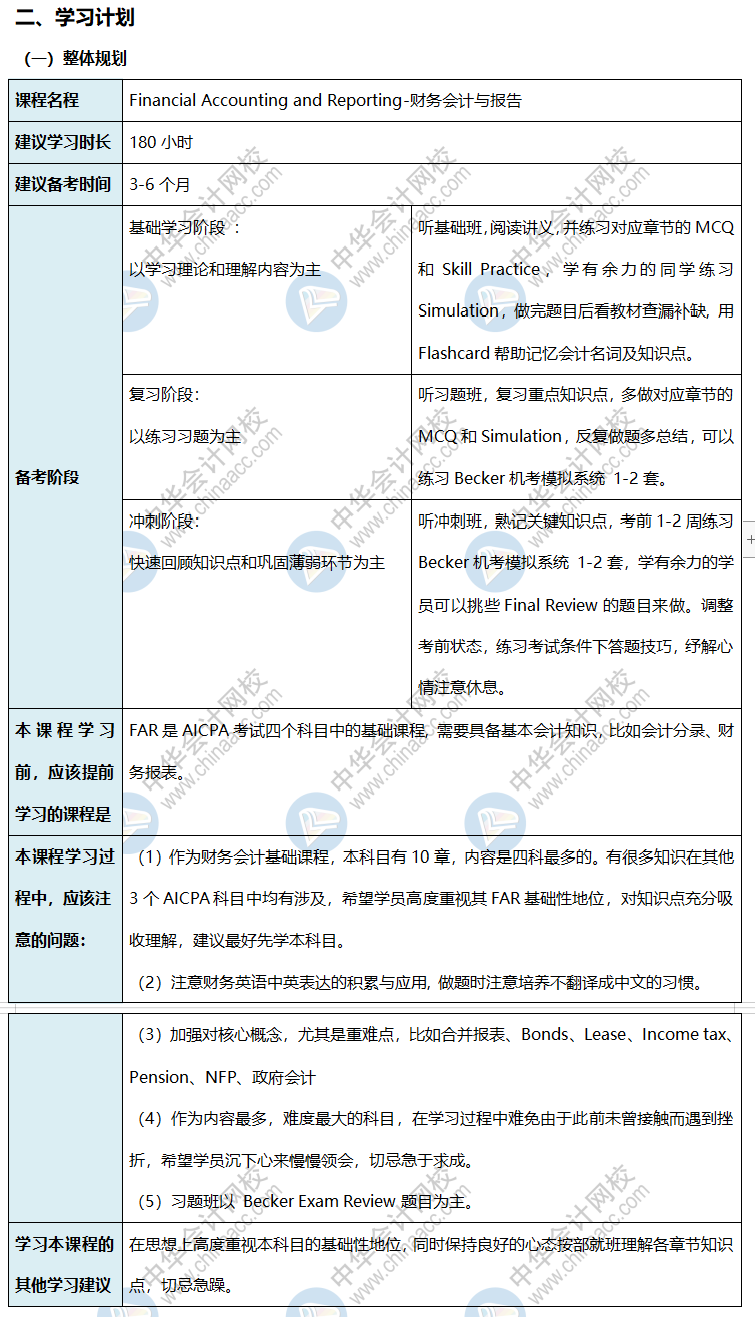 美國(guó)注冊(cè)會(huì)計(jì)師《財(cái)務(wù)會(huì)計(jì)與報(bào)告》超實(shí)用的三輪學(xué)習(xí)計(jì)劃表！