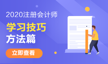 注冊會計師有哪些特別的學(xué)習(xí)技巧——方法篇 