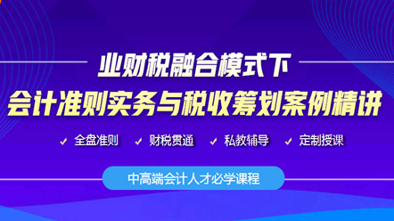 業(yè)財(cái)稅融合下會(huì)計(jì)準(zhǔn)則實(shí)務(wù)與稅收籌劃案例精講