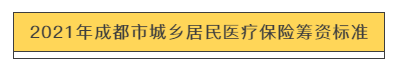 速轉(zhuǎn)！成都市2021年城鄉(xiāng)居民基本醫(yī)療保險(xiǎn)繳費(fèi)標(biāo)準(zhǔn)出爐