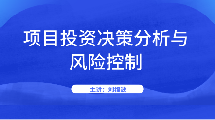 項目投資決策分析與風險控制