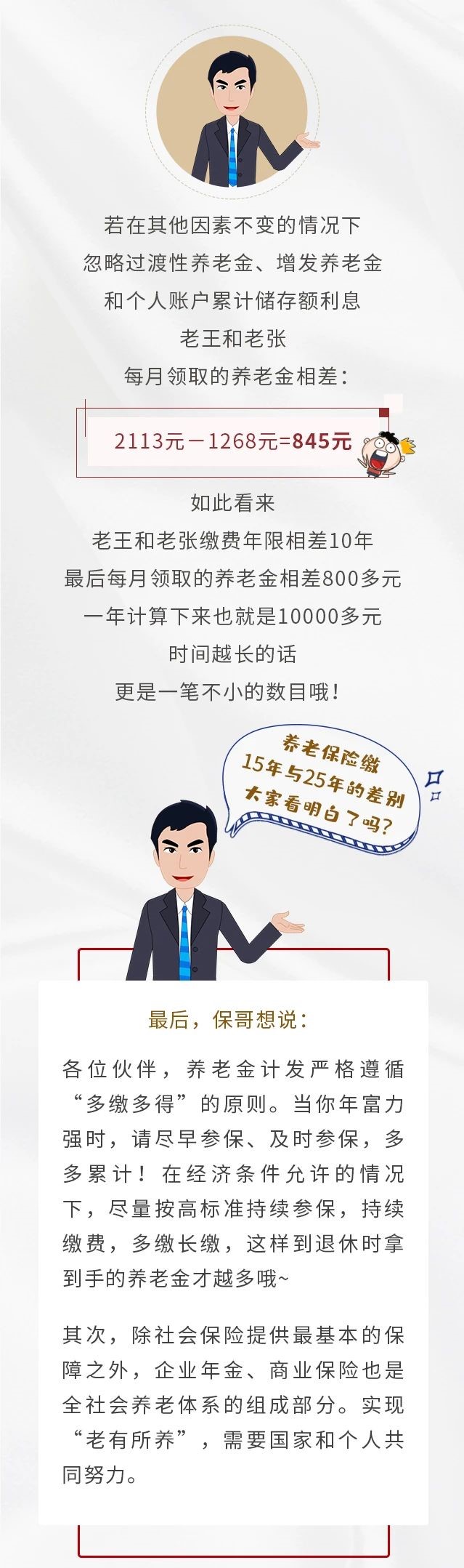 養(yǎng)老保險繳15年&25年，退休金差別有多大？