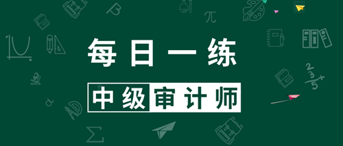 2020中級審計(jì)師考試每日一練免費(fèi)測試