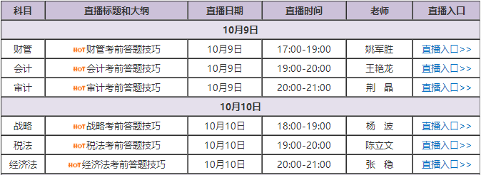 參加10月11日的注會考生要怎么度過考前這幾天才不浪費？