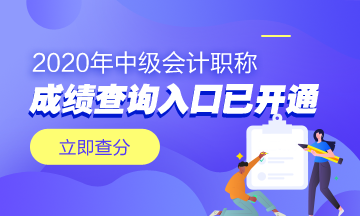 浙江溫州市2020年中級(jí)會(huì)計(jì)職稱成績(jī)查詢?nèi)肟谝验_(kāi)通！