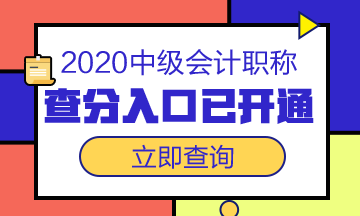 浙江舟山市2020年中級會計(jì)職稱成績查詢?nèi)肟谝验_通！