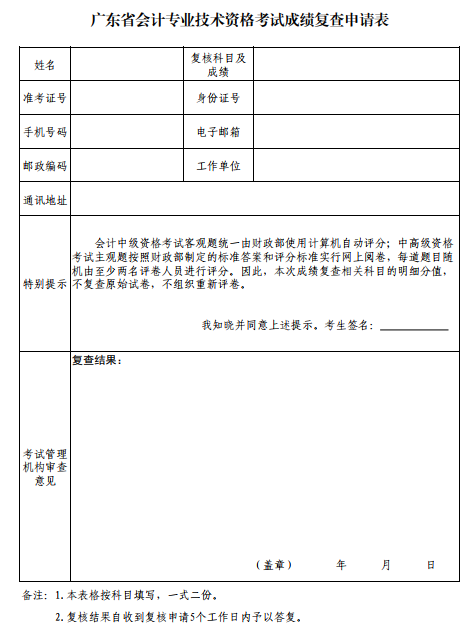 廣東珠海2020年高級會計師考試成績和成績復(fù)查有關(guān)事項通知