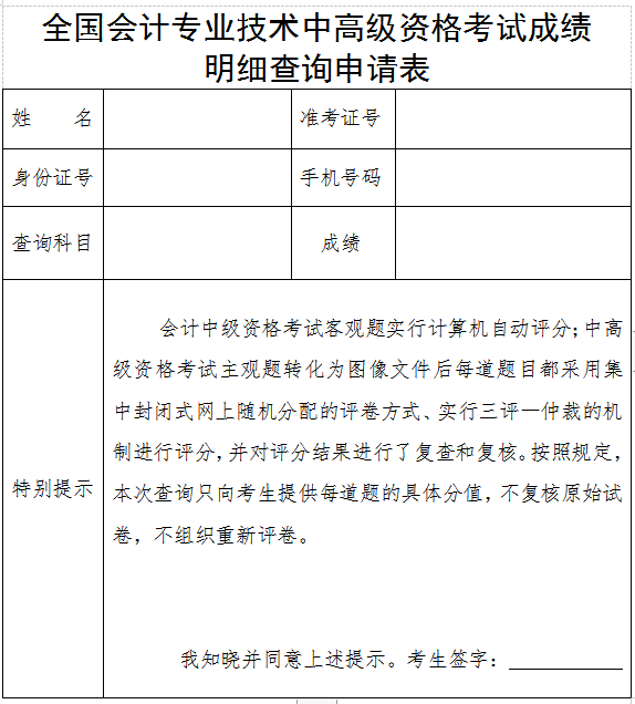 福建福州2020年高級會計師考試成績復核通知