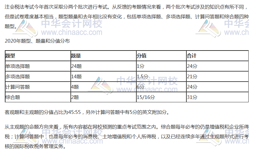 2021年注會《稅法》科目特點及學習建議