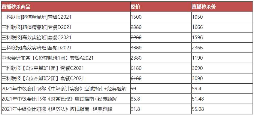 OMG！這有一份中級會計“爽”十一課價表 看完才知多優(yōu)惠！