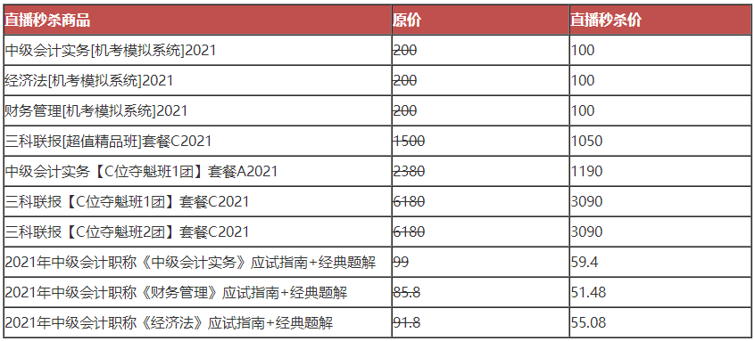 OMG！這有一份中級會計“爽”十一課價表 看完才知多優(yōu)惠！