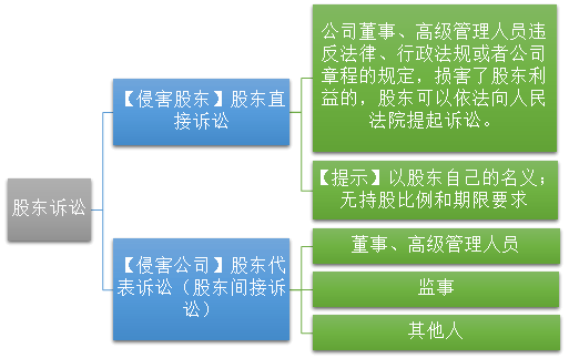 2021中級會計職稱經(jīng)濟(jì)法預(yù)習(xí)知識點：股東訴訟