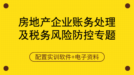 房地產財稅-房地產企業(yè)賬務處理及稅務風險防控（含做賬報稅實訓軟件）