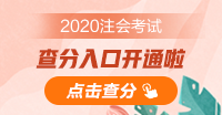 青海2020年注會成績查詢?nèi)肟谝验_通！立即查分！