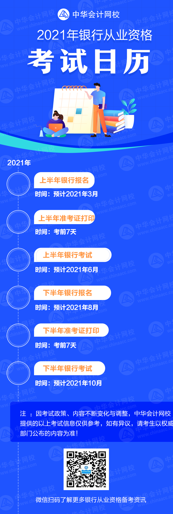 收藏！2021年銀行從業(yè)資格考試關(guān)鍵時(shí)間點(diǎn)一覽！