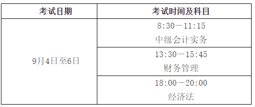 山東菏澤2021中級(jí)會(huì)計(jì)職稱考務(wù)日程安排通知