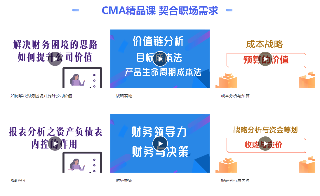 CMA精品課