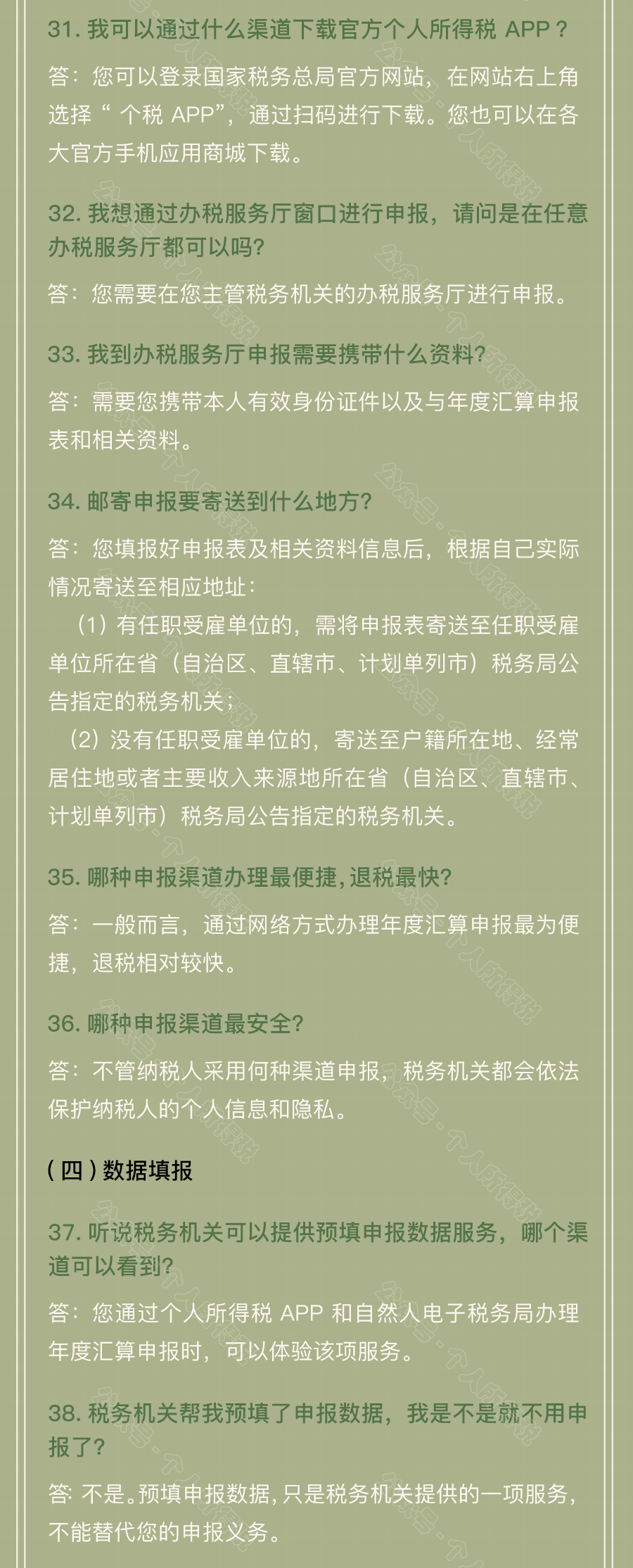 個(gè)稅匯算清繳常見問題匯總！你想知道的都在這~