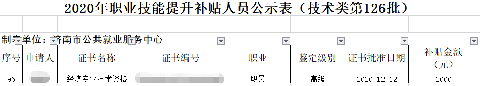 好消息！高級(jí)經(jīng)濟(jì)師證書可領(lǐng)濟(jì)南市職業(yè)技能補(bǔ)貼！