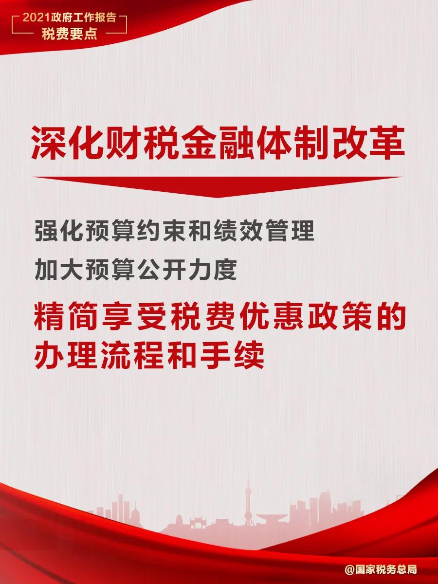 @納稅人繳費人：政府工作報告中的這些稅費好消息請查收！