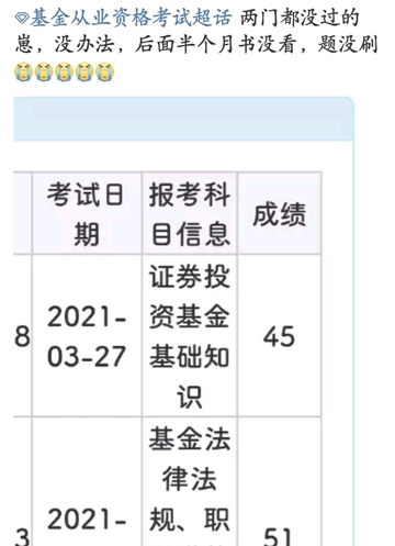 基金考試成績公布！考過的他說：看了三天書，一題沒刷...