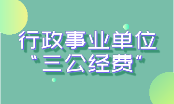 行政事業(yè)單位“三公經(jīng)費”