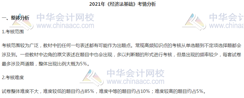 2021初級會計職稱《經(jīng)濟法基礎(chǔ)》試題分析&2022考試預(yù)測