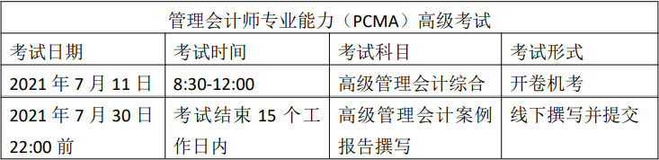 PCMA高級(jí)考試