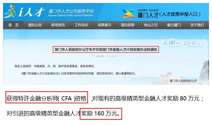 被官媒點(diǎn)名！CFA持證人可以獎勵160萬