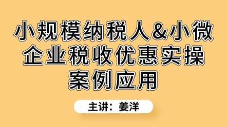 小規(guī)模納稅人&小微企業(yè)稅收優(yōu)惠有哪些？實(shí)操案例解讀