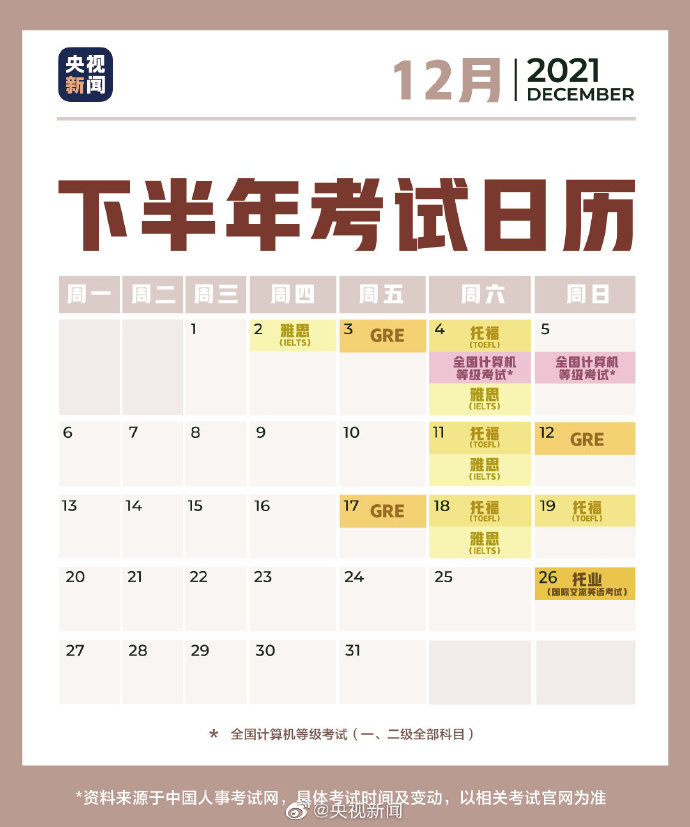 2021下半年考試日歷！CFA不配擁有姓名？