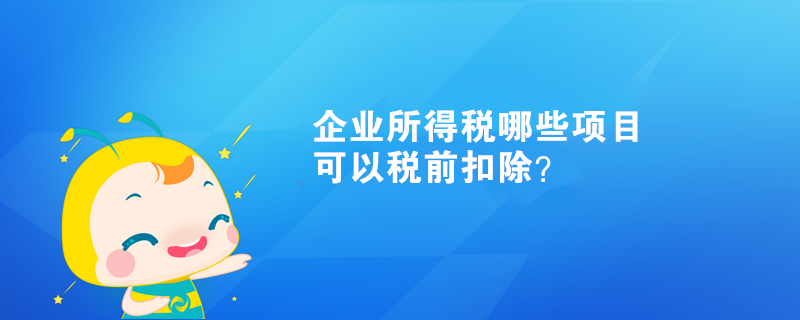 企業(yè)所得稅哪些項目可以稅前扣除？