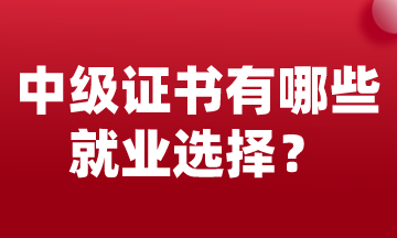 中級會(huì)計(jì)證書可以有哪些就業(yè)選擇？