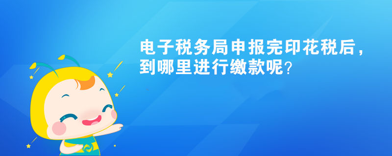 電子稅務局申報完印花稅后，到哪里進行繳款呢？