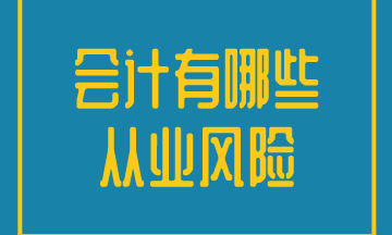 會計工作的從業(yè)風(fēng)險有哪些？