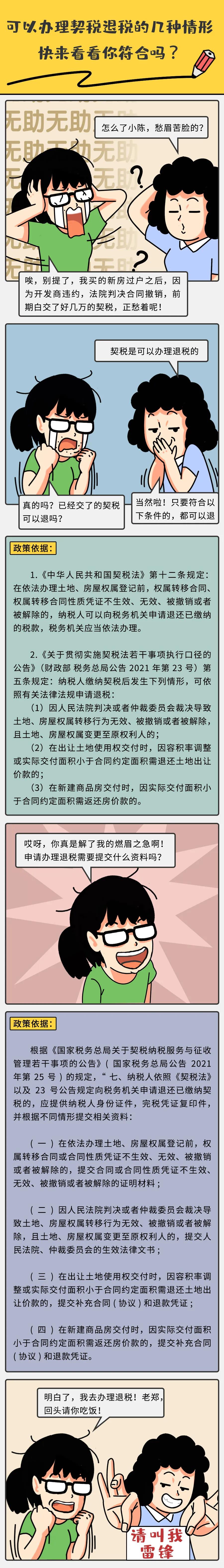 這幾種情形可以辦理契稅退稅！快來看看你符合嗎？