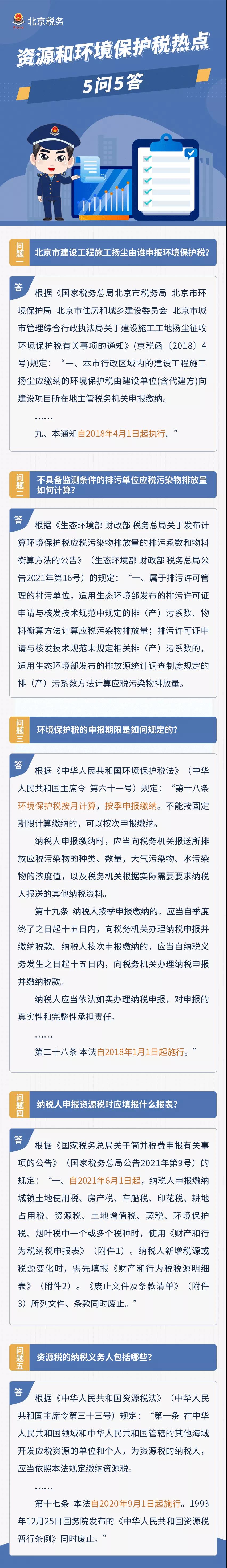 速看！資源和環(huán)境保護(hù)稅熱點5問5答