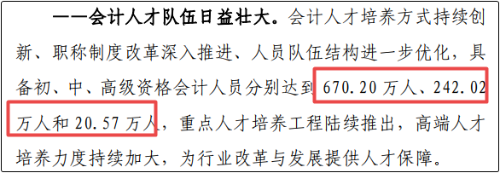 財政部：高會人才隊伍日益壯大 具備高級會計資格人員超20萬！