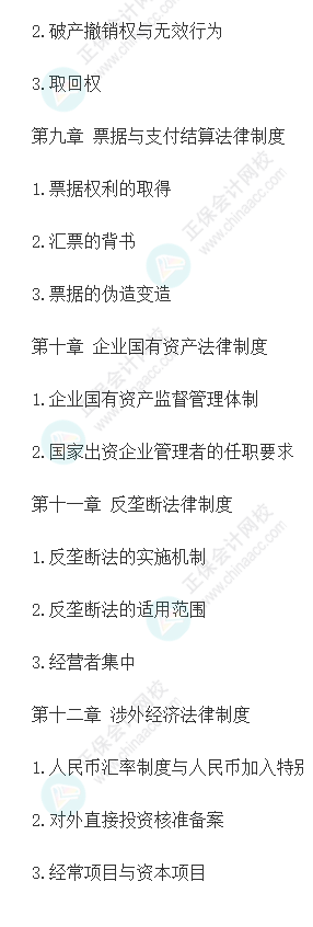 考生必看！注會《經濟法》各章歷年分值占比