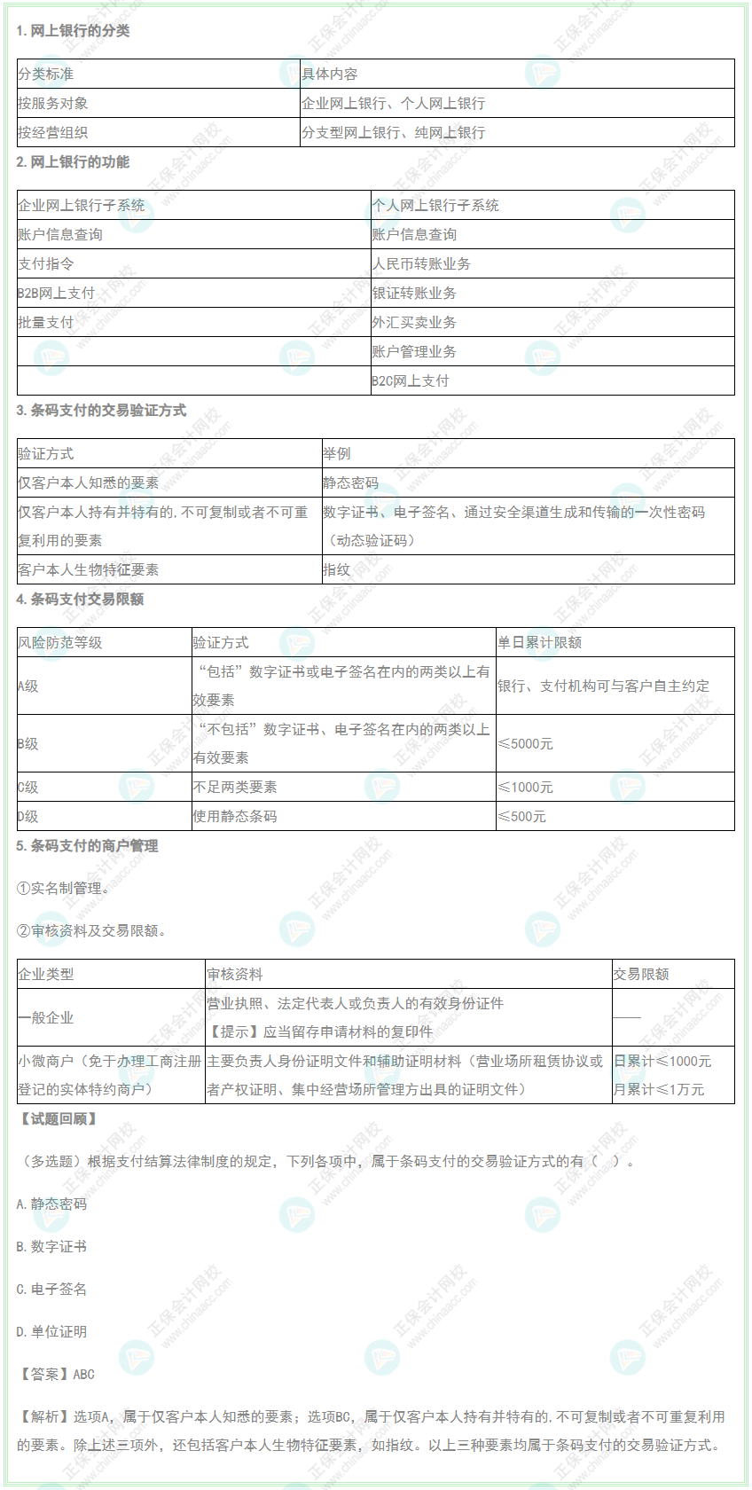 2022年初級會計《經(jīng)濟法基礎(chǔ)》高頻考點：銀行電子支付