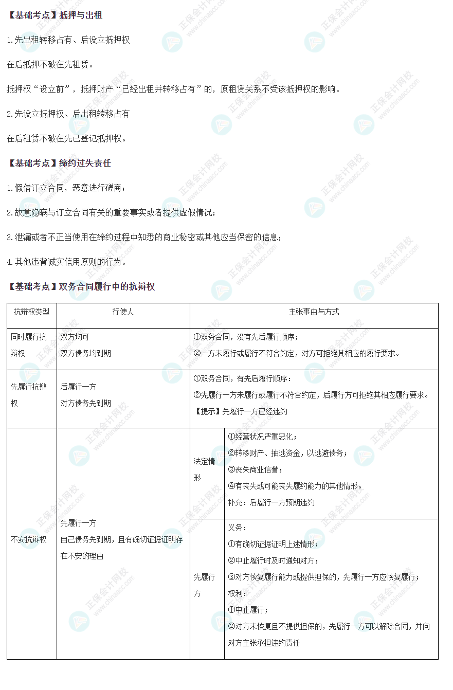 2022注會經(jīng)濟(jì)法基礎(chǔ)階段必背考點(diǎn)