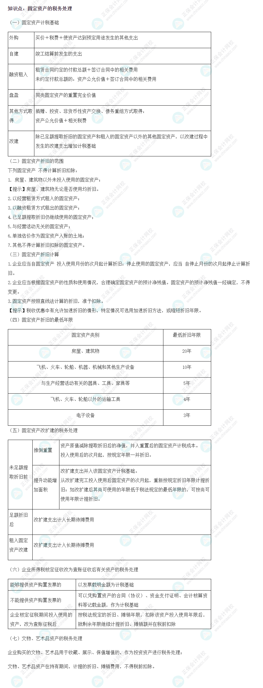 2022年注會《稅法》基礎階段必背知識點（十一）